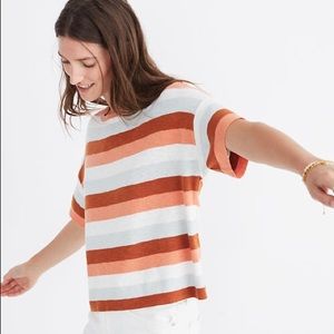 Madewell boxy Sweater tee in Maggie stripe